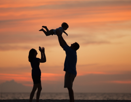 Family Photoshoot at Dusk